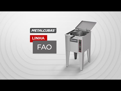 Vídeo de FRITADEIRA ÁGUA E ÓLEO METALCUBAS PEDESTAL 35 LITROS FAO-1CR ELÉTRICO