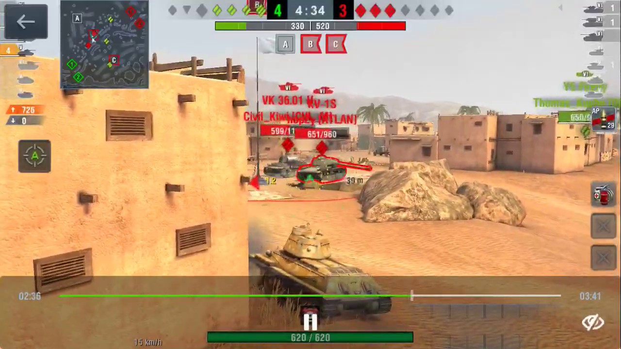 T-34 Russian Medium Tank WoT Blitz Replay, 6 kills, 1409 dmg