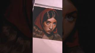 gouache portrait painting #portraitpainting #gouache