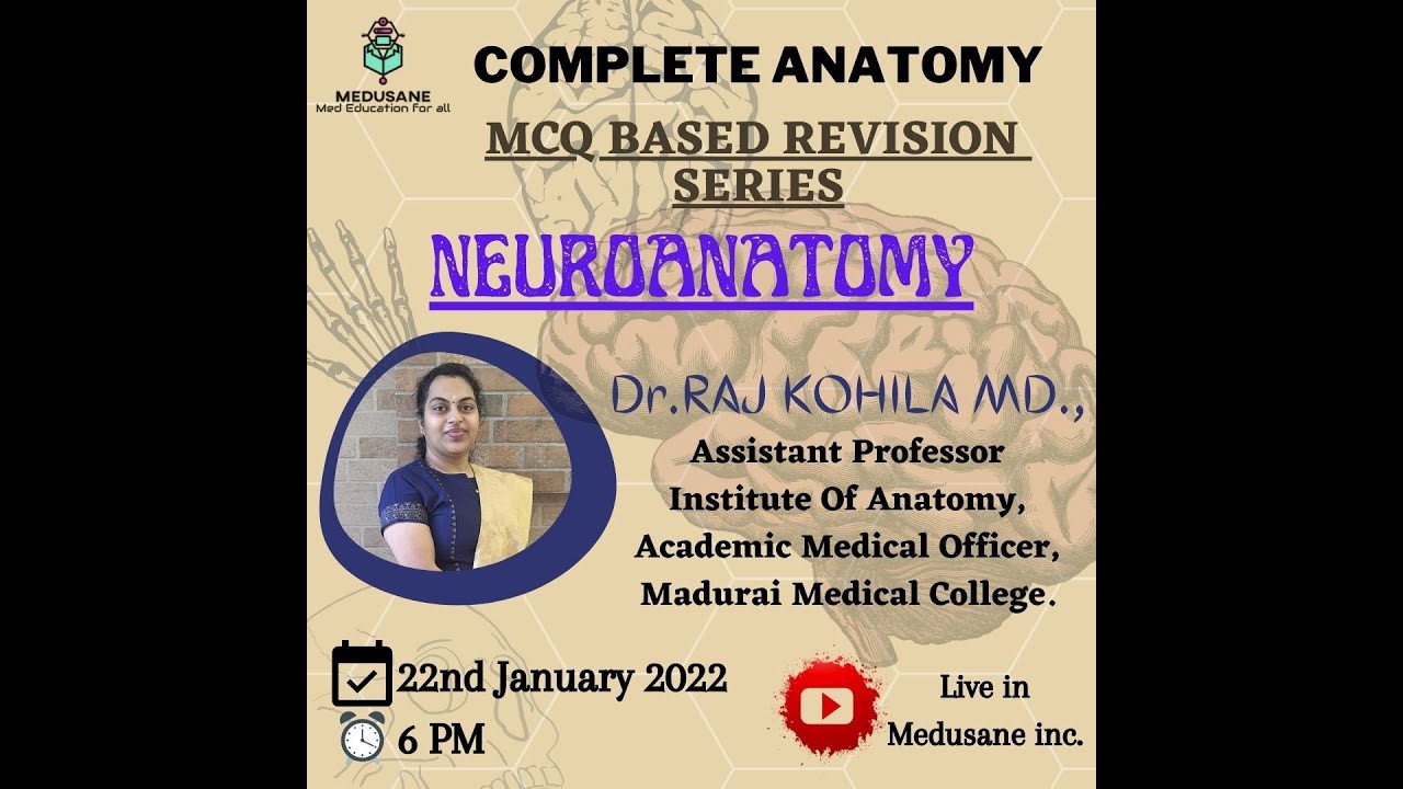 NEUROANATOMY | Gray's Anatomy - MCQ Based Revision Series | Dr.Raj Kohila M.D., | Medusane