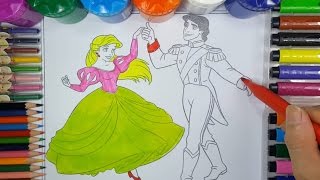 DISNEY  PRINCESS Coloring Pages Beauty and The Beast & Colouring Pages Learning Colouring Pages