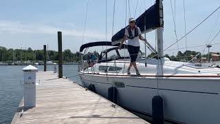 Docking alongside with an aftled spring