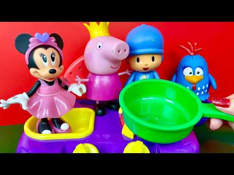 Preparing Magic Recipes in the Colorful Kitchen with Minnie, Peppa Pig, and Galinha Pintadinha