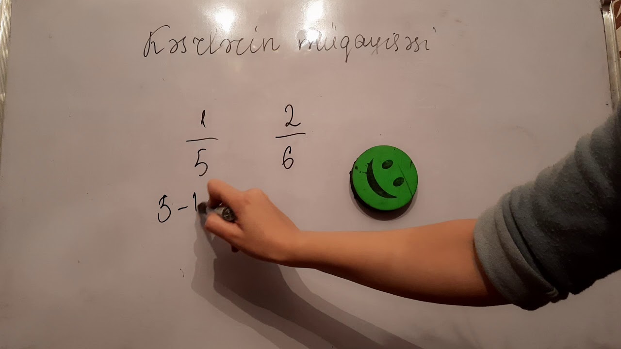 kesrlerin muqayisesi.qariwiq ededlerin muqayisesi.5ci sinif