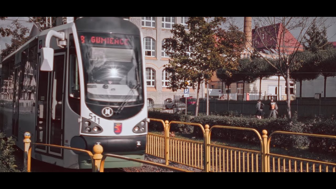 Poland, Szczecin, tram 8 ride from Sikorskiego to Kręta