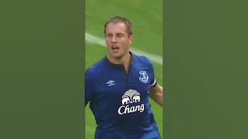 A BOLT FROM THE EVERTON BLUE IN STOPPAGE TIME V LIVERPOOL AT ANFIELD 