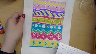 Pattern Printmaking - Marker prints - stamp making
