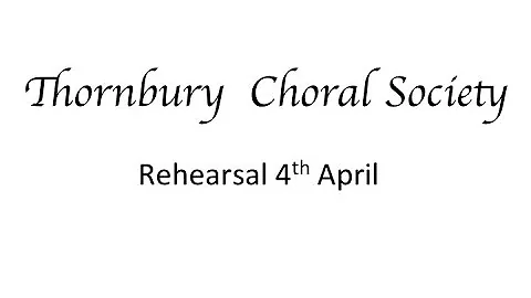Rehearsal April 4th