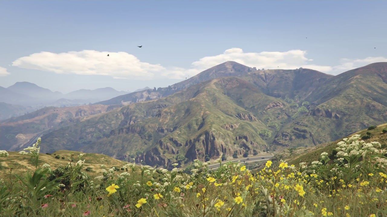 Video Game Ambience Asmr - (GTA V) Tongva Hills | Relaxing Nature