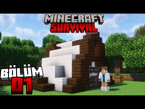 EFSANELERİN BAŞLANGIÇ EVİ!😱┇Minecraft Survival ▹Bölüm 01