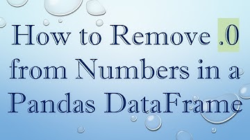 How to Remove .0 from Numbers in a Pandas DataFrame