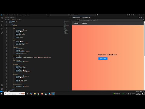 Smooth Scroll & Toggle Visibility with HTML, CSS, and jQuery | Step-by-Step Guide