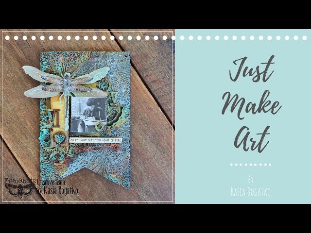 Just Make Art - mixed media project by Kasia Bogatko class=