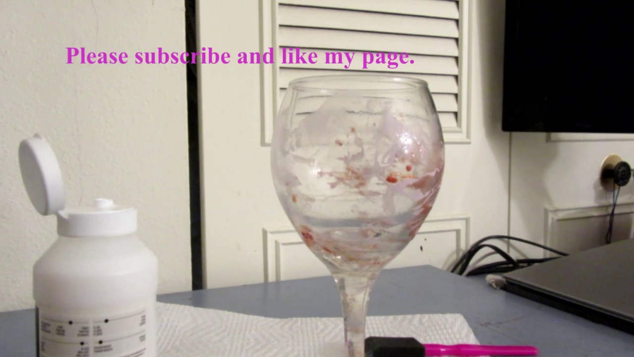 Nail polish marble wine glass DIY YouTube