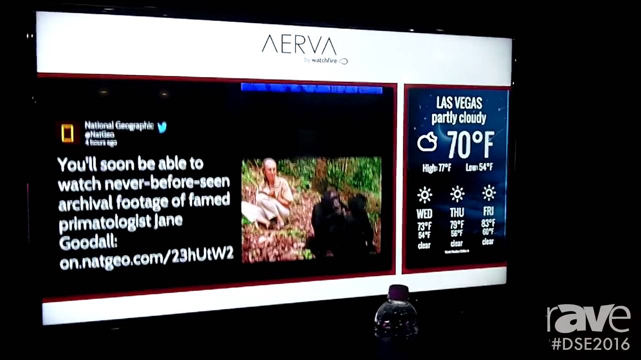 DSE 2016: Aerva Displays Drives Content Across Digital Displays - YouTube