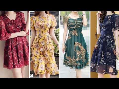 stylish floral print Skater designs|| Outstanding new Outfits fashion ...