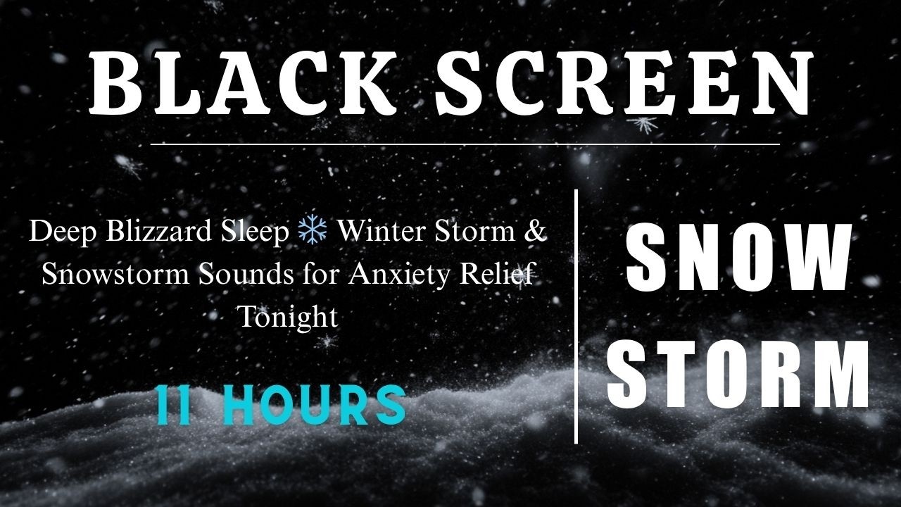 Deep Blizzard Sleep ️ Winter Storm & Snowstorm Sounds for Anxiety ...