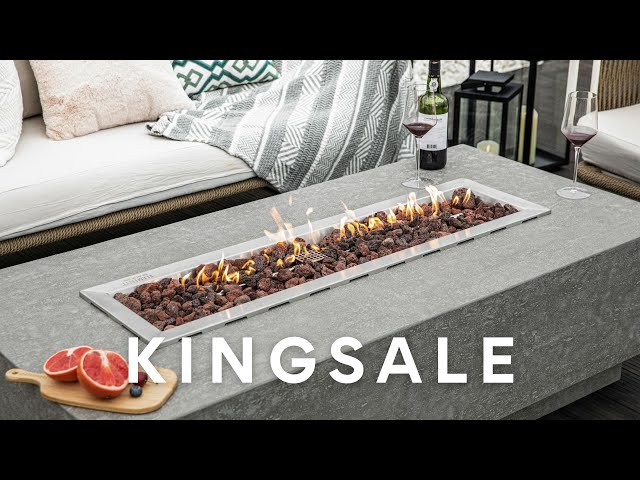 Tisch KINGSALE mit brennender Feuerstelle