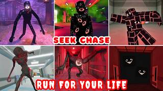 DOORS : Seek Chase VS Different "RUN FOR YOUR LIFE" | ROBLOX