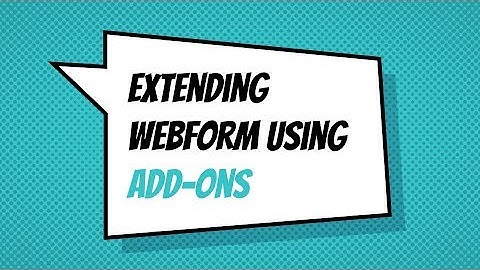 Extending Webform using add-ons