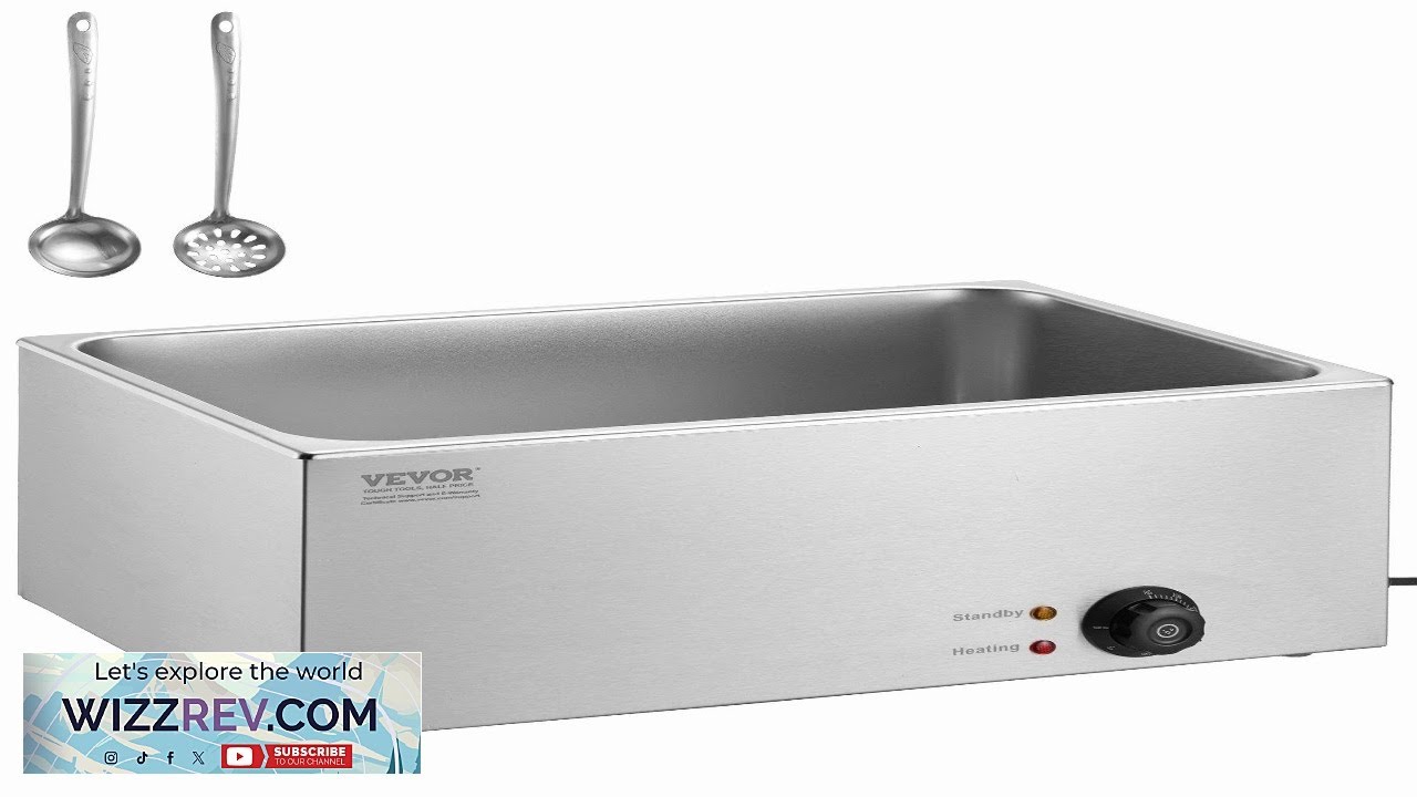 VEVOR Commercial Electric Food Warmer Countertop Buffet 19Qt 1200W Bain Marie Review