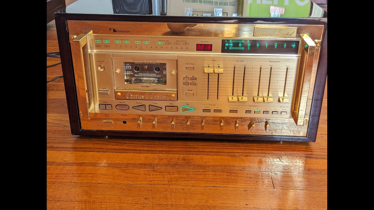 24K Gold Nakamichi 1000ZXL ZXL Inside 1 | Adam Electronics - YouTube