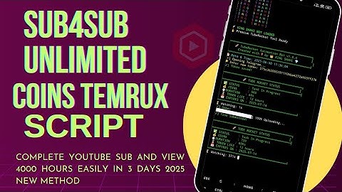 🔥 Get 1K Subscribers + 4000 Watch Hours Fast | Sub4Sub Pro Unlimited Coins Script 2025" #TubeRocket