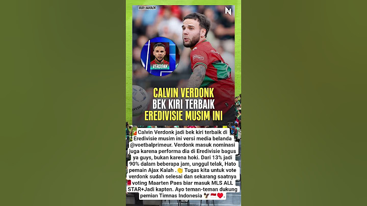 BEK TIMNAS INDONESIA CALVIN VERDONK TERPILIH JADI BEK KIRI TERBAIK DI EREDIVISIE MUSIM INI