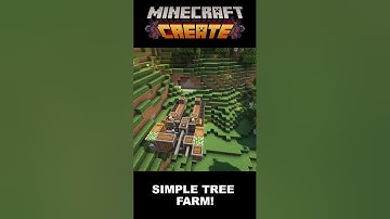 Minecraft CreateMOD Tree Farm #shorts