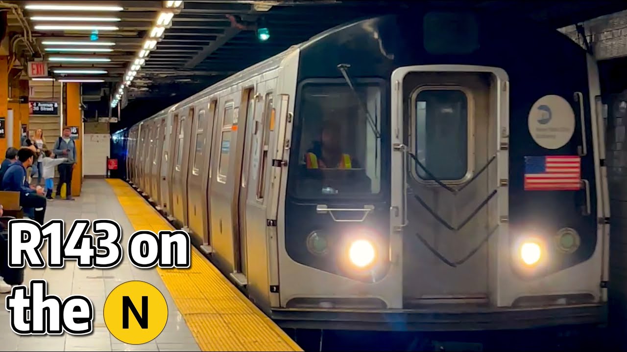 Canadian R143 Train ⁴ᴷ⁶⁰ R143 being Transferred Over the N Line - YouTube