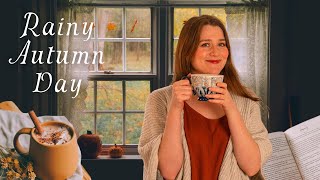 Rainy Autumn Day Vlog 🍂🌧️ Cozy Self-Care, Fall Leaves, and Reading 🍁 A Calming \& Cozy Autumn Vlog