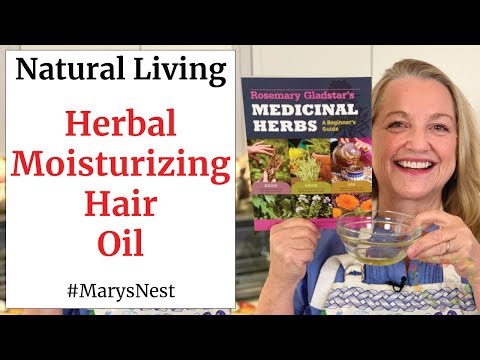 Homemade Moisturizing Herbal Hair Oil with Rosemary and Thyme