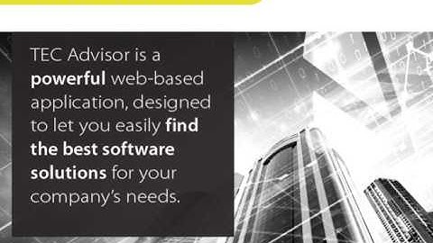 Find the best enterprise software solution with TEC Advisor