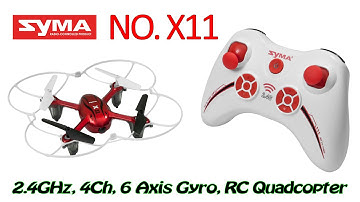 Syma X11 2.4GHz, 4Ch, 6 Axis Gyro, RC Quadcopter (RTF)