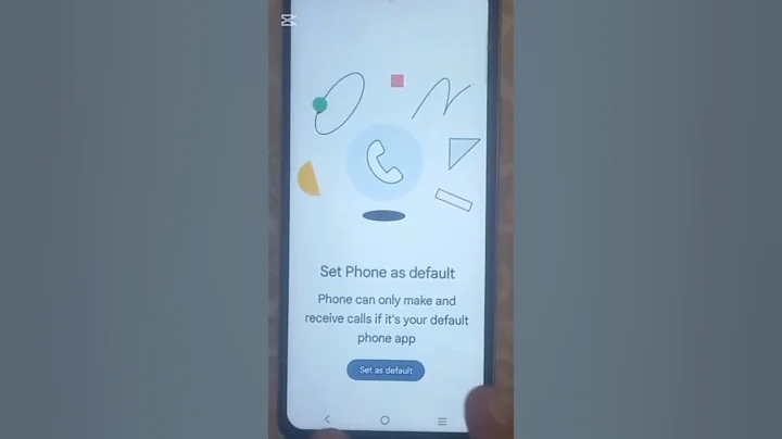 Set Phone as default Phone can only make and receive calls if it's your default phone set as default