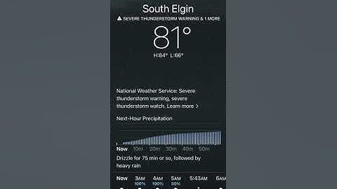 IOS weather is animation thunderstorm