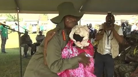 Museveni hugs one of his best friends since NRA bush war