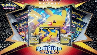 ALL NEW - SHINING FATES PIKACHU V POKEMON COLLECTION BOX OPENING