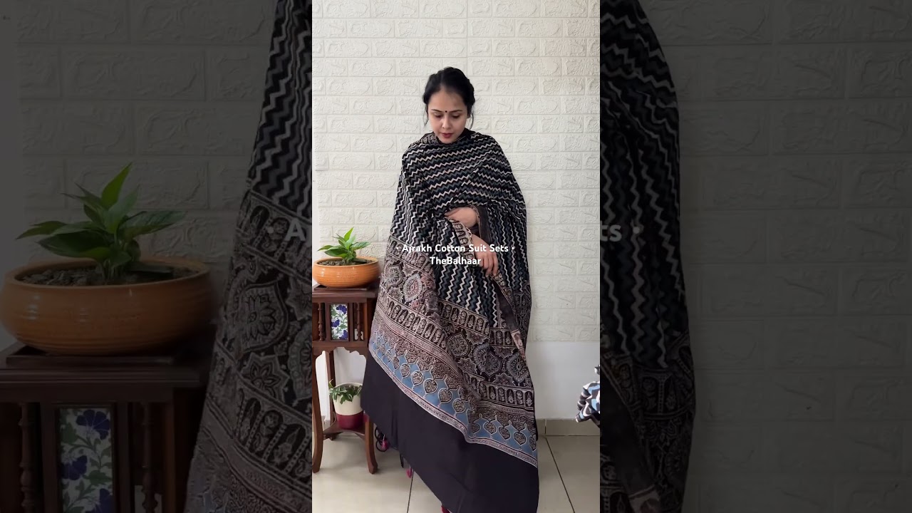 Ajrakh cotton suit sets!! Shop at- www.thebalhaar.com