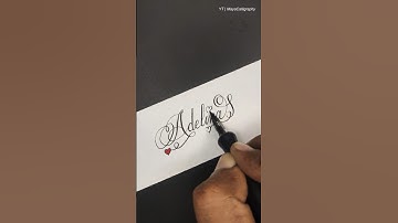 Comment Your Name | Adelina in cursive #calligraphy #handwriting #shortsfeed #shorts