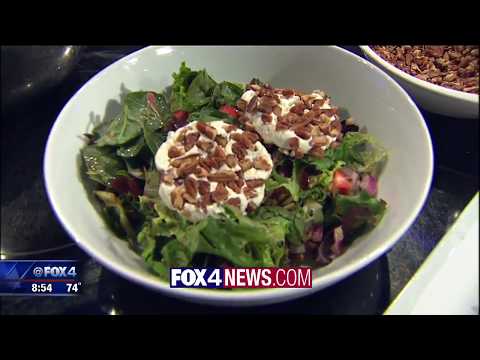 Pecan Crusted Goat Cheese & Strawberry Salad