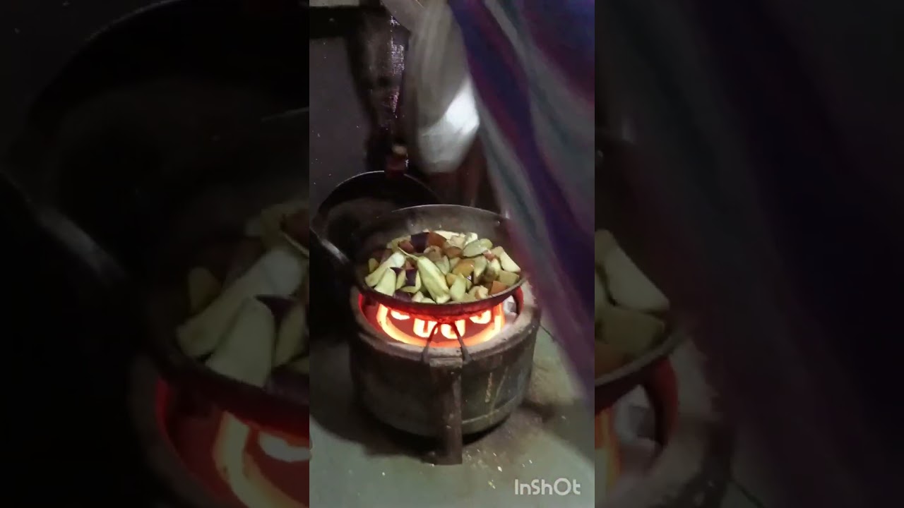 1st vlog Making bringle and potato vegetable