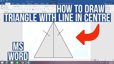 How to Draw a Triangle with a line in centre in MS Word | How to Insert Triangle with Central line