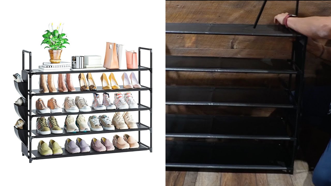 OYREL Sturdy Metal Narrow Shoe Rack Organizer for Closets