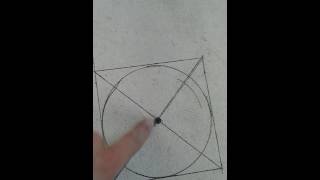 Как построить круг при помощи рулетки и карандаша