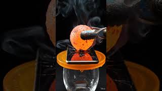 iPhone 7 Plus vs Red Hot Ball – Glass SHATTERS in Slow Motion 🔥💥#experiment #oddlysatisfying #hot
