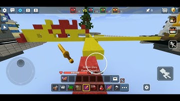 Playing With New SWORD effect *Cyber* in blockman go BedWars