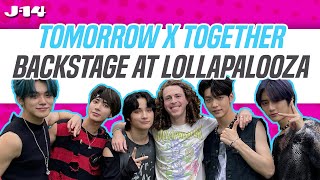 TOMORROW X TOGETHER Interview & TikTok Dance Tutorial Backstage at Lollapalooza with Liam McEwan