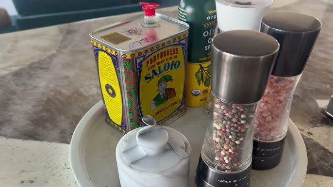 Filling up the Single-Use supermarket pepper mill w/ bulk-bought