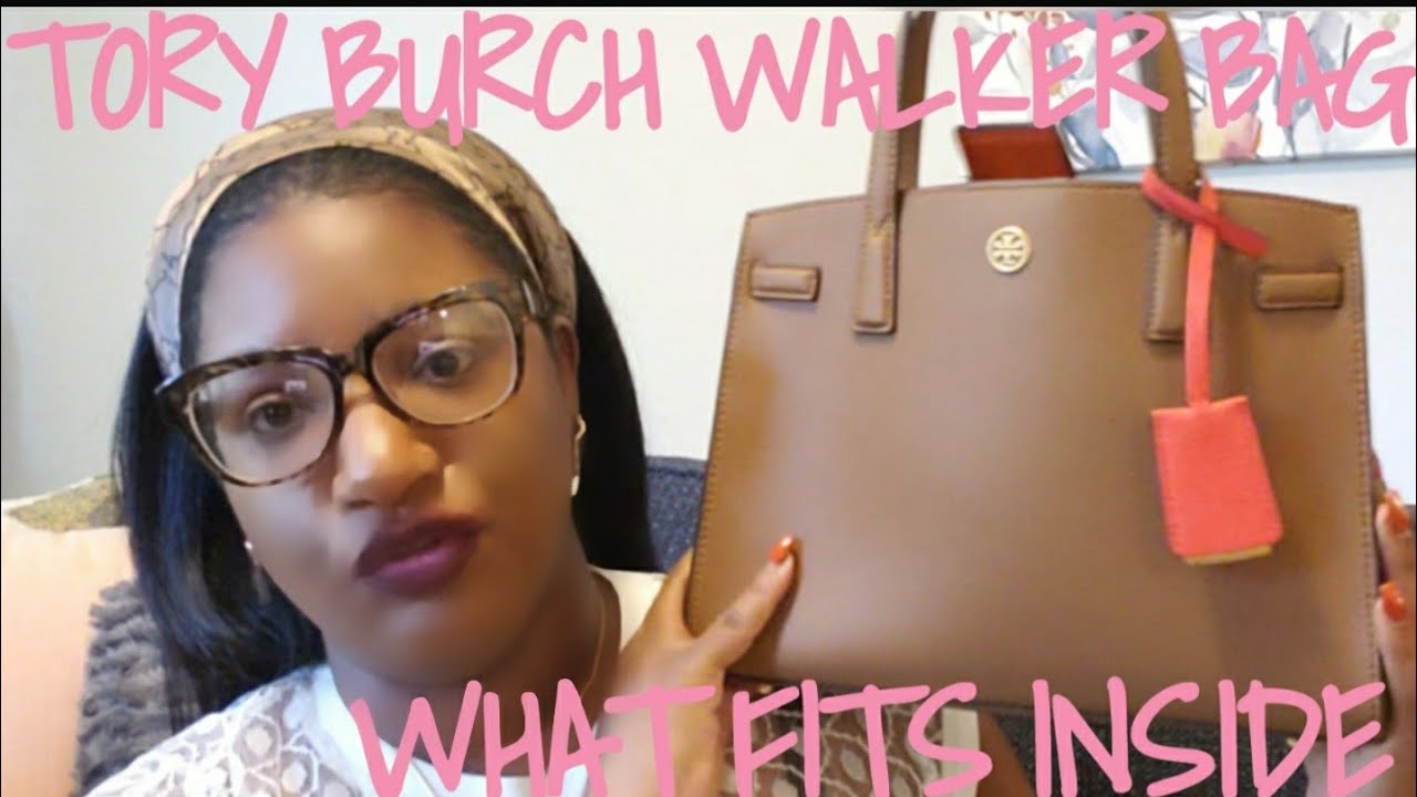 TORY BURCH WALKER BAG-WHAT FITS INSIDE - YouTube